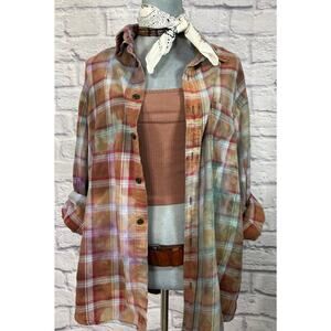 Reworked/upcycled flannel shirt